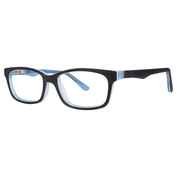 Modz Kids Alphabet Eyeglasses Rectangular Navy Blue & Sky Blue Frame, 45-14-125 - Picture 1 of 1